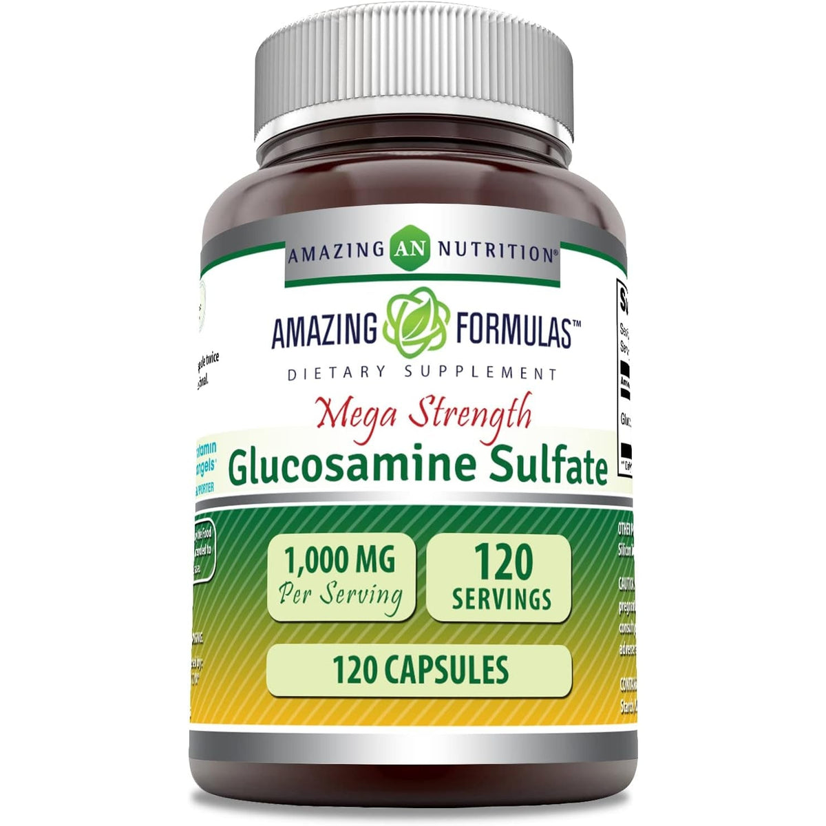 Amazing Formulas Glucosamine Sulfate 1000 Mg Capsules Supplement | Non-Gmo | Gluten Free | Made in USA (Unflavored)