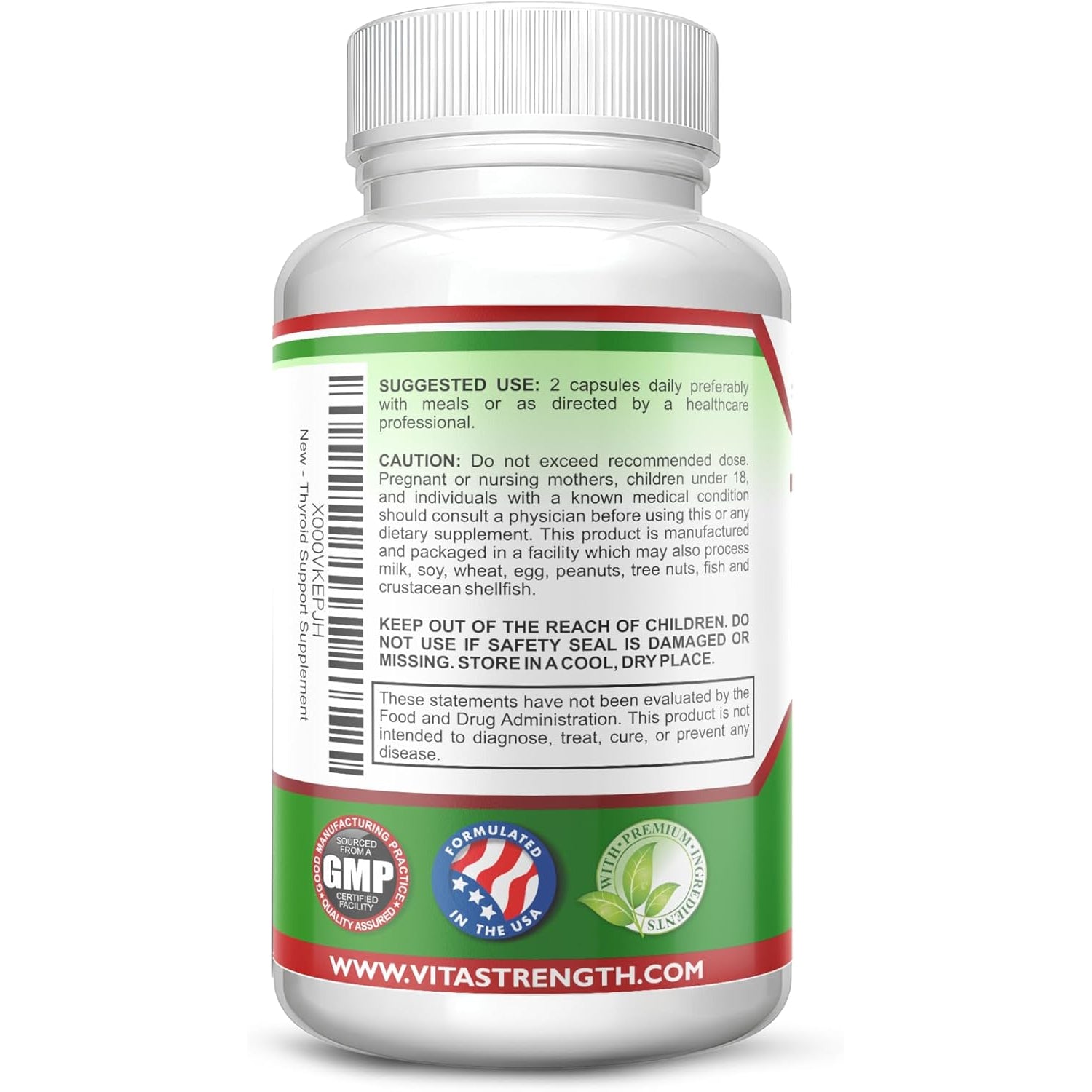 Thyroid Support - Complete Formula to Support Energy Levels with Iodine, Bladderwrack, Kelp, B12 & More- Thyroid Energy: Boost T4 to T3 Supplement - Non-Gmo