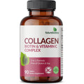 Futurebiotics Collagen Peptides with Biotin & Vitamin C Complex 3-In-1 Formula - for Hair, Skin & Nails Support, Non-Gmo, 90 Tablets