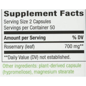 Nature'S Way Rosemary Leaves - 100 Capsules, 100 Count
