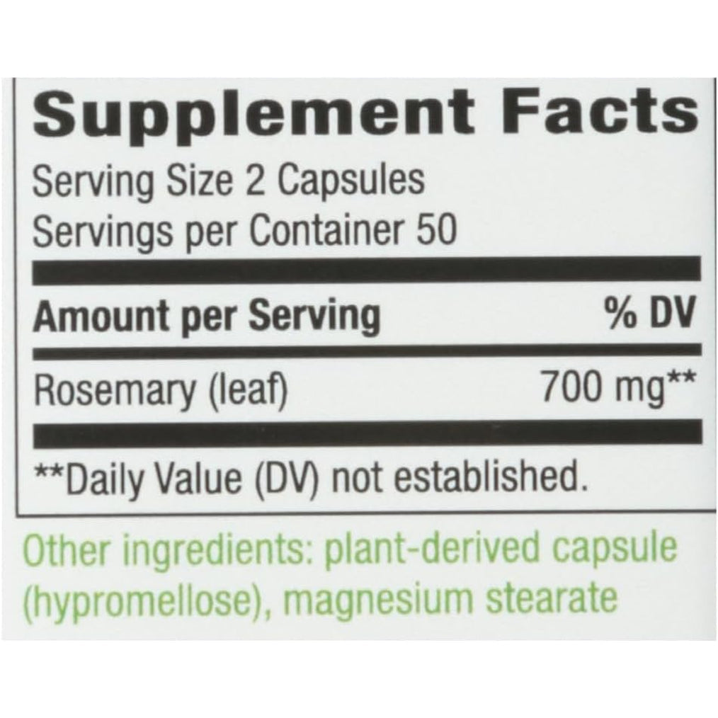 Nature'S Way Rosemary Leaves - 100 Capsules, 100 Count