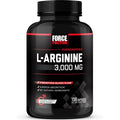 Force Factor L-Arginine Nitric Oxide Supplement with Bioperine to Help Build Muscle and Support Stronger Blood Flow, Circulation, Nutrient Delivery, and Pumps, L-Arginine 3000Mg, 3G, 150 Capsules