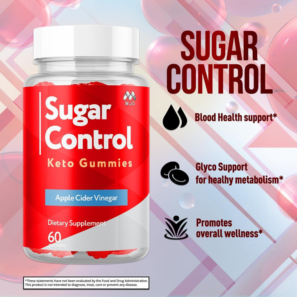 Sugarcontrol Keto Gummies, Official Sugarcontrol Gummys with All Natural Ingredients, Advanced Apple Cider Vinegar Gummy for Health and Wellness Support Max Strength Vitamin Supplement (60 Gummies)