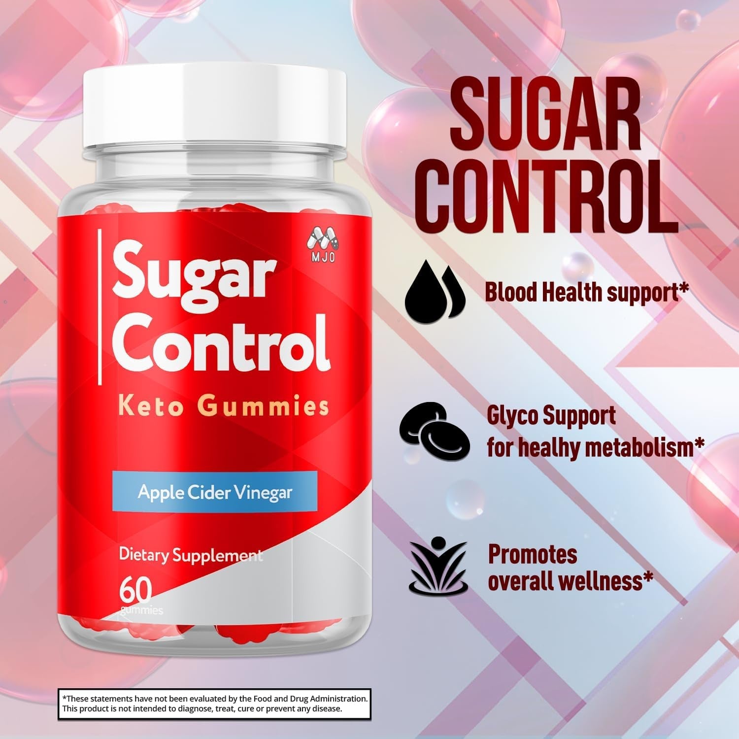 Sugarcontrol Keto Gummies, Official Sugarcontrol Gummys with All Natural Ingredients, Advanced Apple Cider Vinegar Gummy for Health and Wellness Support Max Strength Vitamin Supplement (60 Gummies)