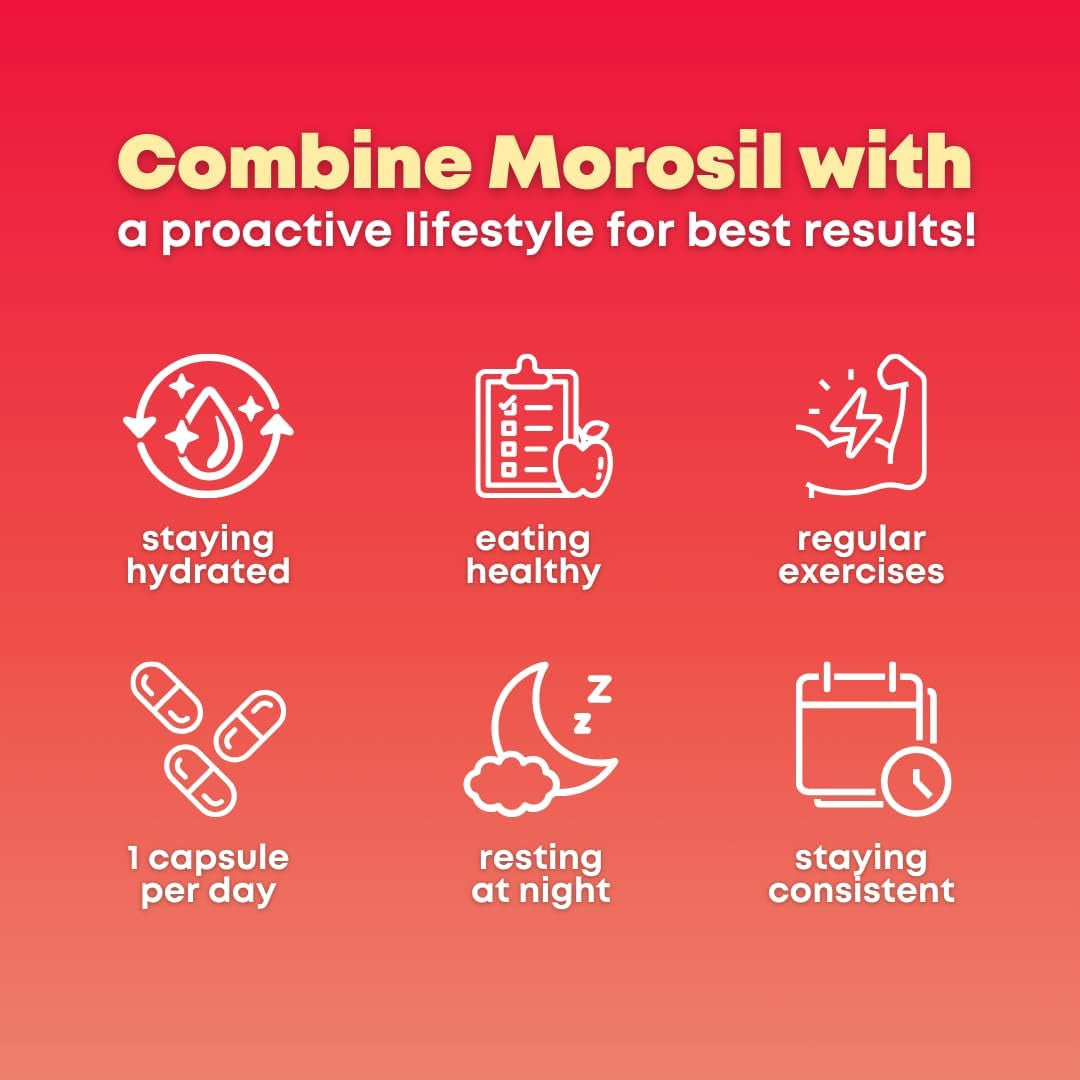 Morosil Clinically Tested C3G Supplement - Metabolism, Antioxidant, Wellness Support for Men & Women - 400Mg Moro Red Orange Extract - 60 Veggie Capsules - Non-Gmo, Gluten-Free, Vegan-Friendly