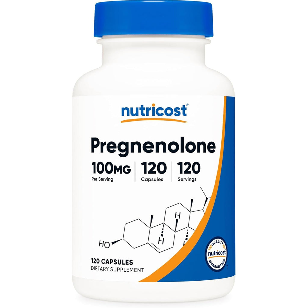 Nutricost Pregnenolone 100Mg, 120 Capsules - Non-Gmo, Gluten Free, Vegetarian Capsules