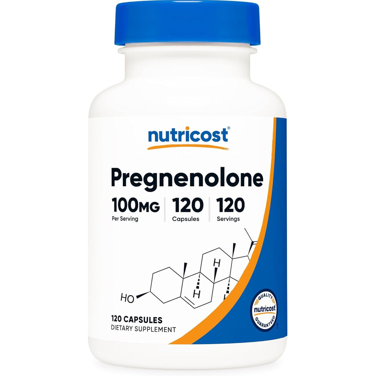 Nutricost Pregnenolone 100Mg, 120 Capsules - Non-Gmo, Gluten Free, Vegetarian Capsules