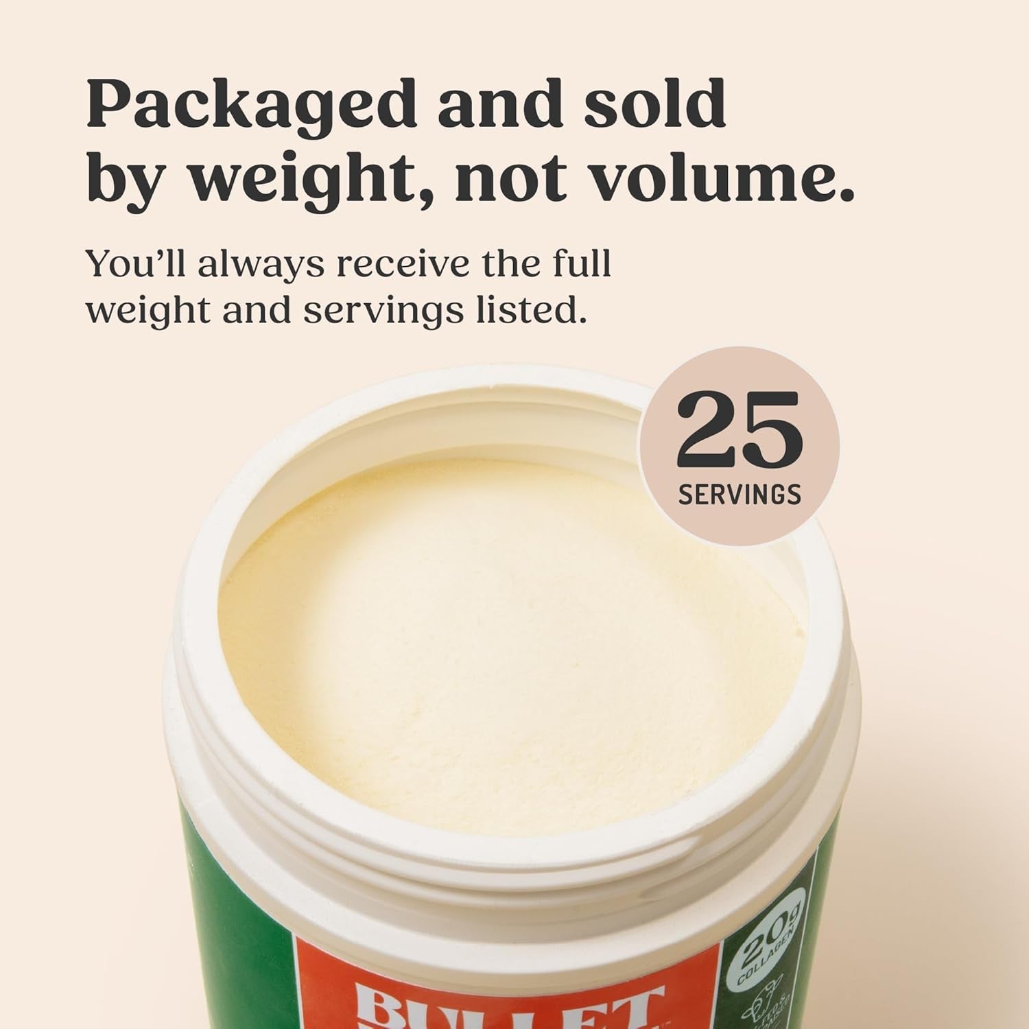 Bulletproof Unflavored Collagen Peptides Powder, 20G Grass-Fed Collagen Protein and Amino Acids for Skin, Bones and Joints, 17.6 Ounces