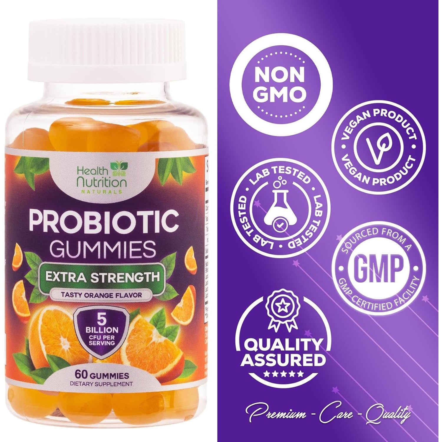 Probiotic Gummies for Women & Men - Advanced Multi-Strain Probiotic Formula - Gut & Digestive Health Support Gummy for Occasional Bloating - Daily Acidophilus Probiotics Supplement - 60 Gummies