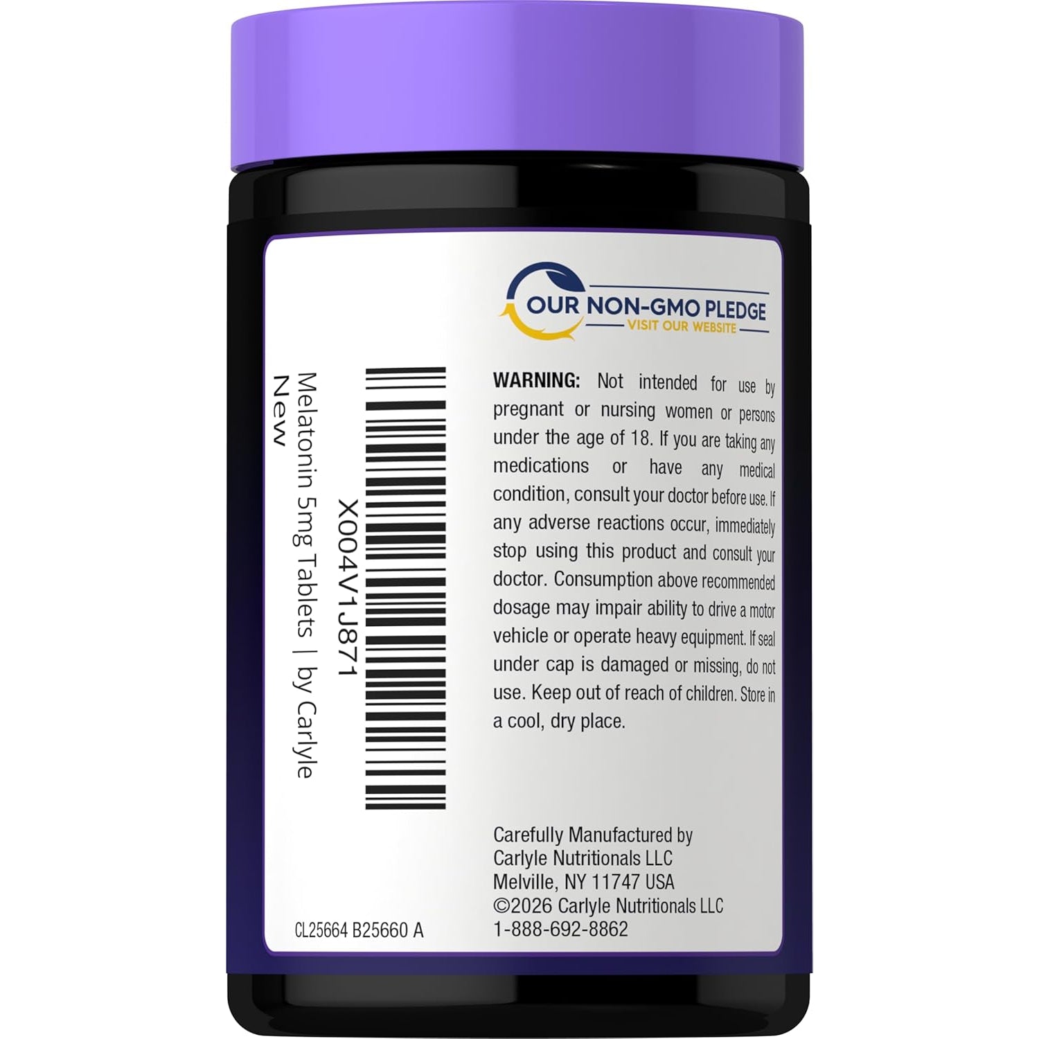 Carlyle Melatonin 5Mg | 180 Sustained Release Tablets | All Night Support Supplement | Vegan, Non-Gmo, Gluten Free Formula