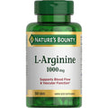 Nature’S Bounty L-Arginine 1000Mg for Supporting Blood Flow and Vascular Function – Non-Gmo, Gluten Free, 50 Tablets