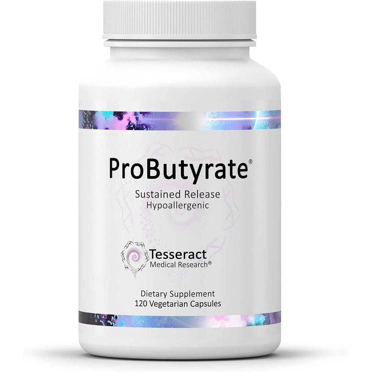 Tesseract Medical Research Probutyrate Gut Health Supplement, Butyric Acid Complex, Gastrointestinal Support Supplement, Helps Restore Balance to Stabilize Gut Microbiome, 600Mg (120 Capsules)