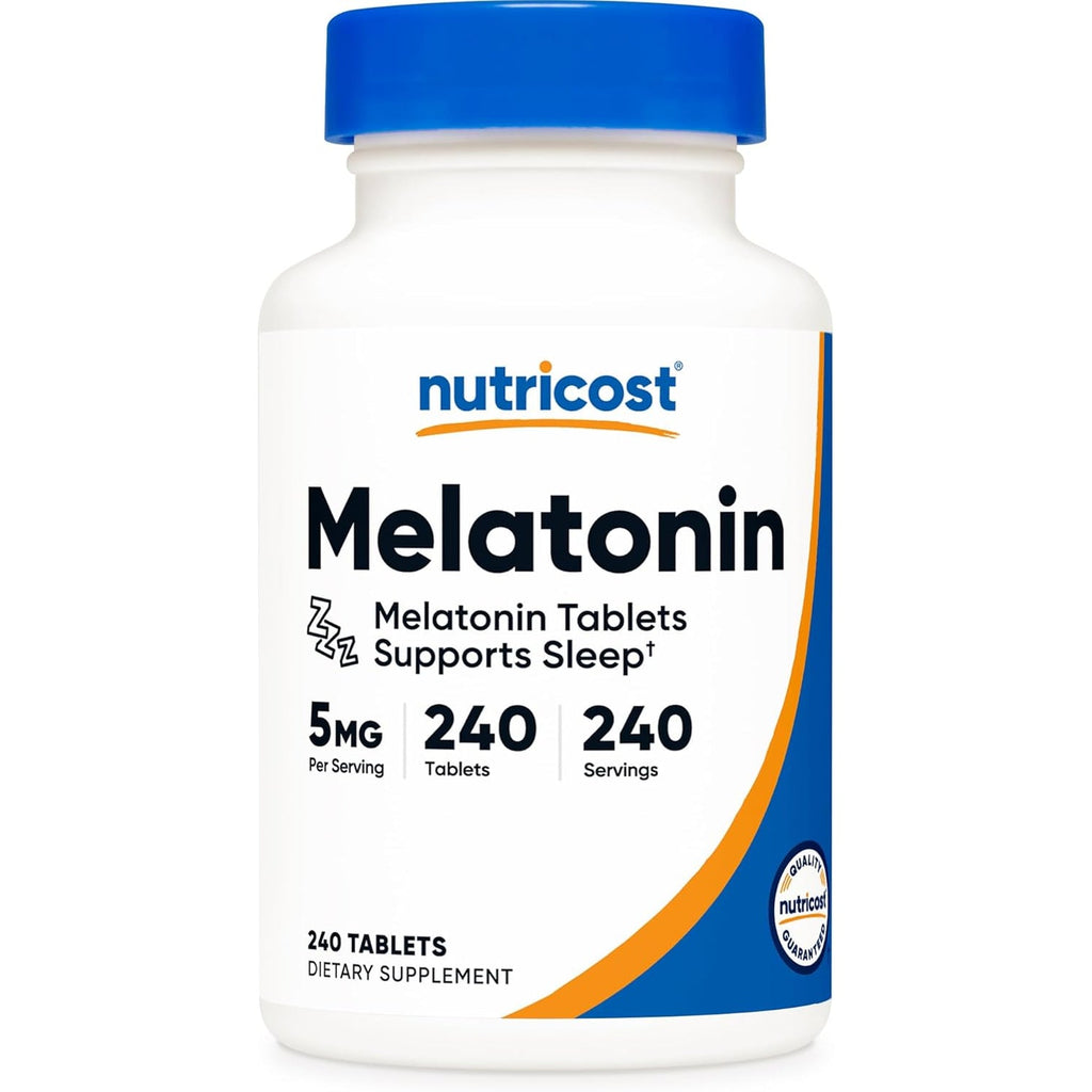 Nutricost Melatonin 5Mg, 240 Tablets - 5Mg per Serving, Non-Gmo, Gluten Free