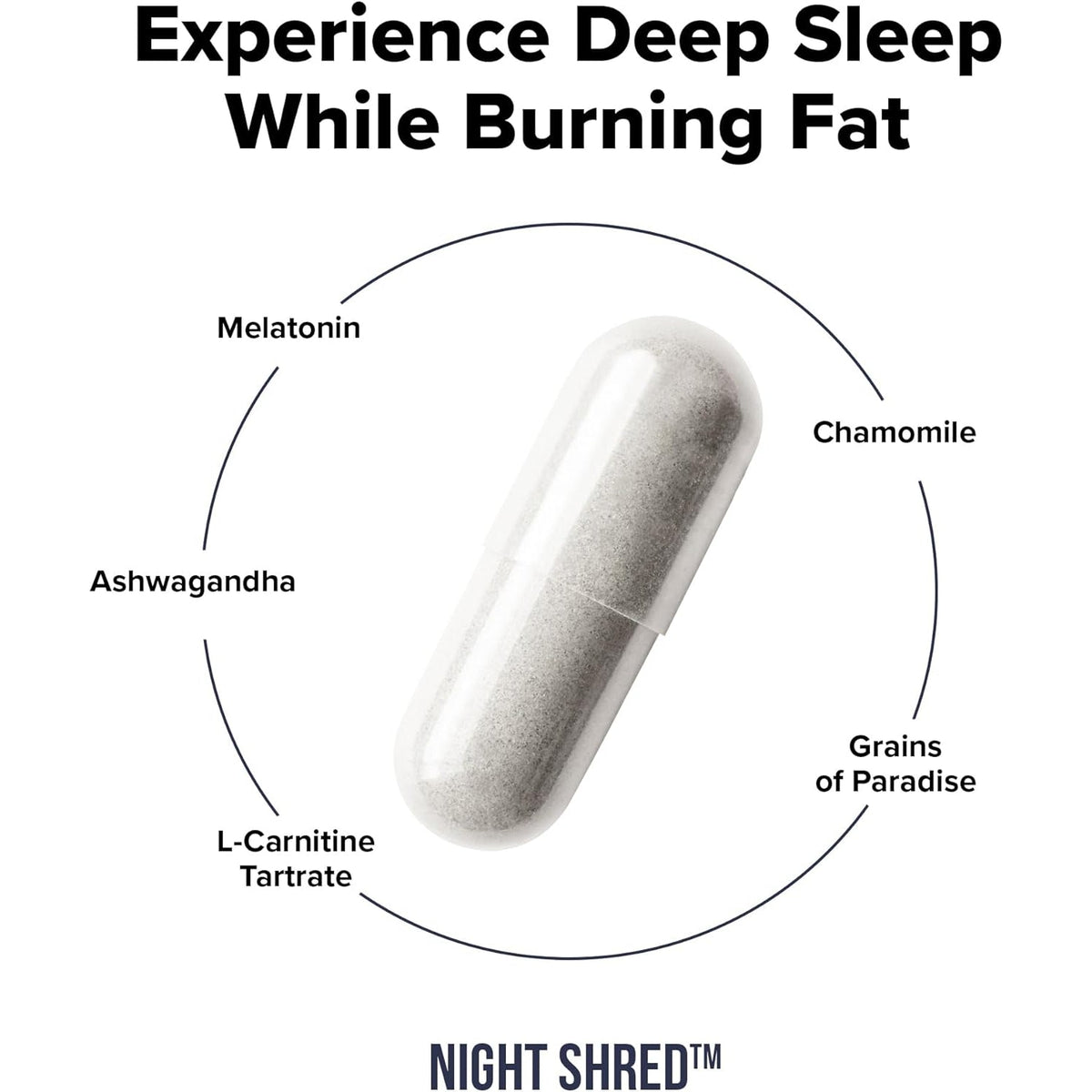 Innosupps Night Shred - Night Time Fat Burner, Weight Loss, and Natural Sleep Support Ashwagandha, 5-HTP, CLA, Melatonin Appetite Suppressant Fat Burning 60 Vegetarian Capsule / 30 Day Supply