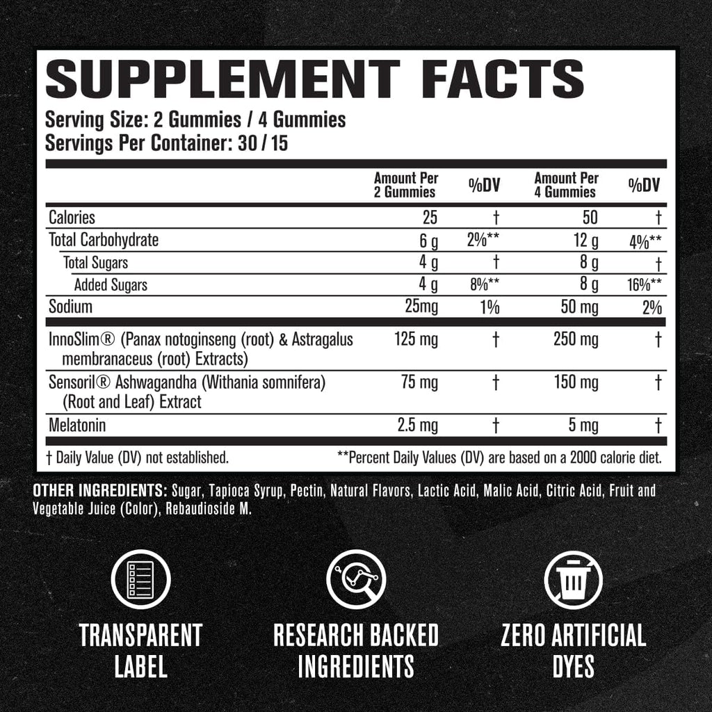 Jacked Factory Lean PM Weight Loss Gummies - Night Time Fat Burner & Appetite Suppressant Sleep Supplement with Melatonin & Ashwagandha - 60 Metabolism Gummies, Midnight Berry