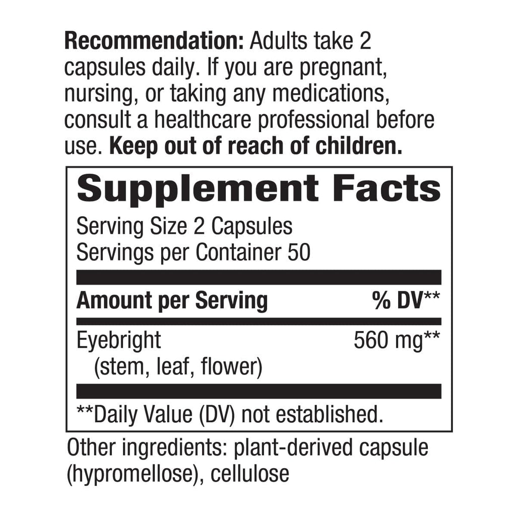 Natures Way Eyebright, 100 CT