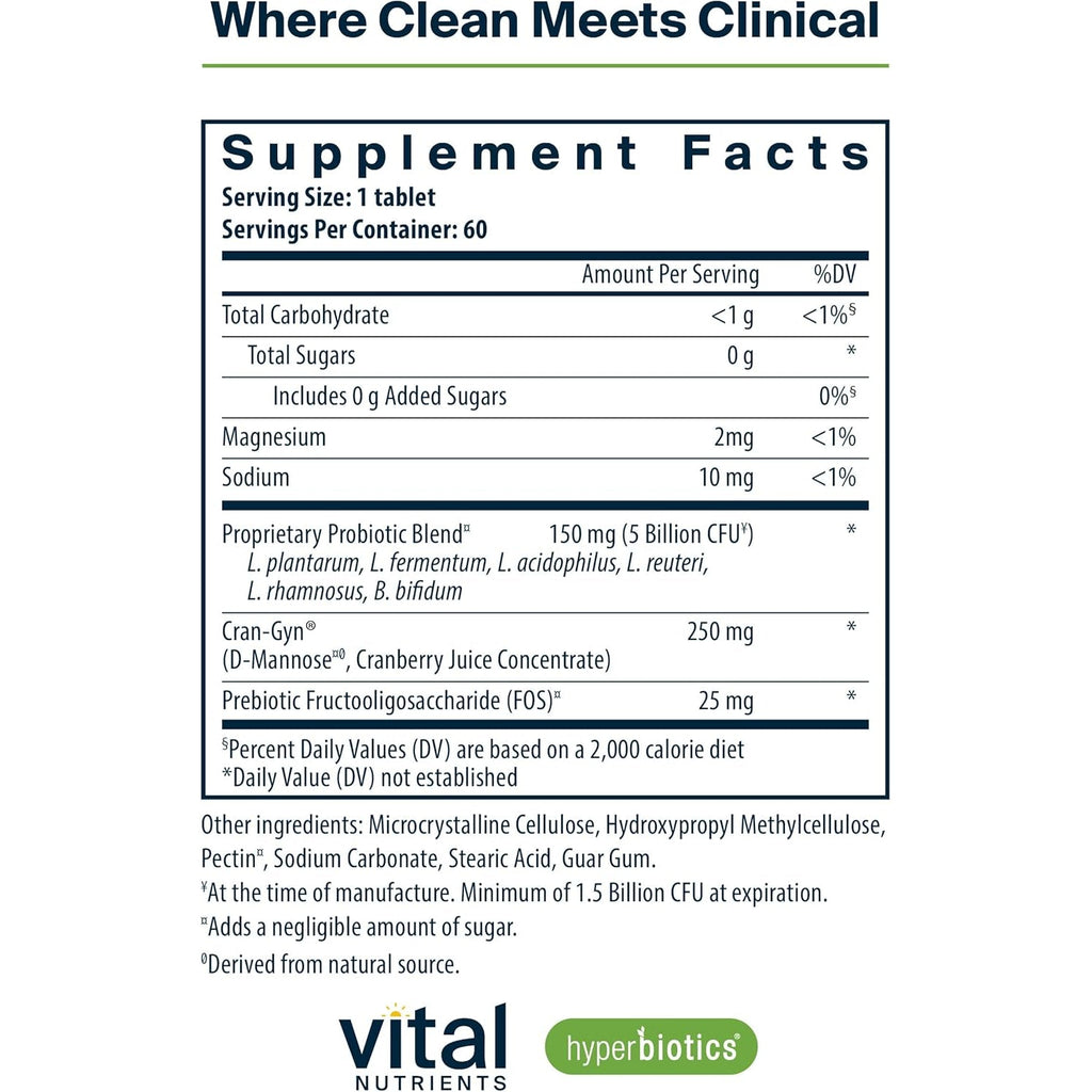 Hyperbiotics Vital Nutrients Pro Women Probiotics for Women | Vaginal Probiotics for PH Balance | Oral Probiotic for Vaginal Health and Urinary Tract Health | 6 Targeted Strains | 60 Vegan Tablets