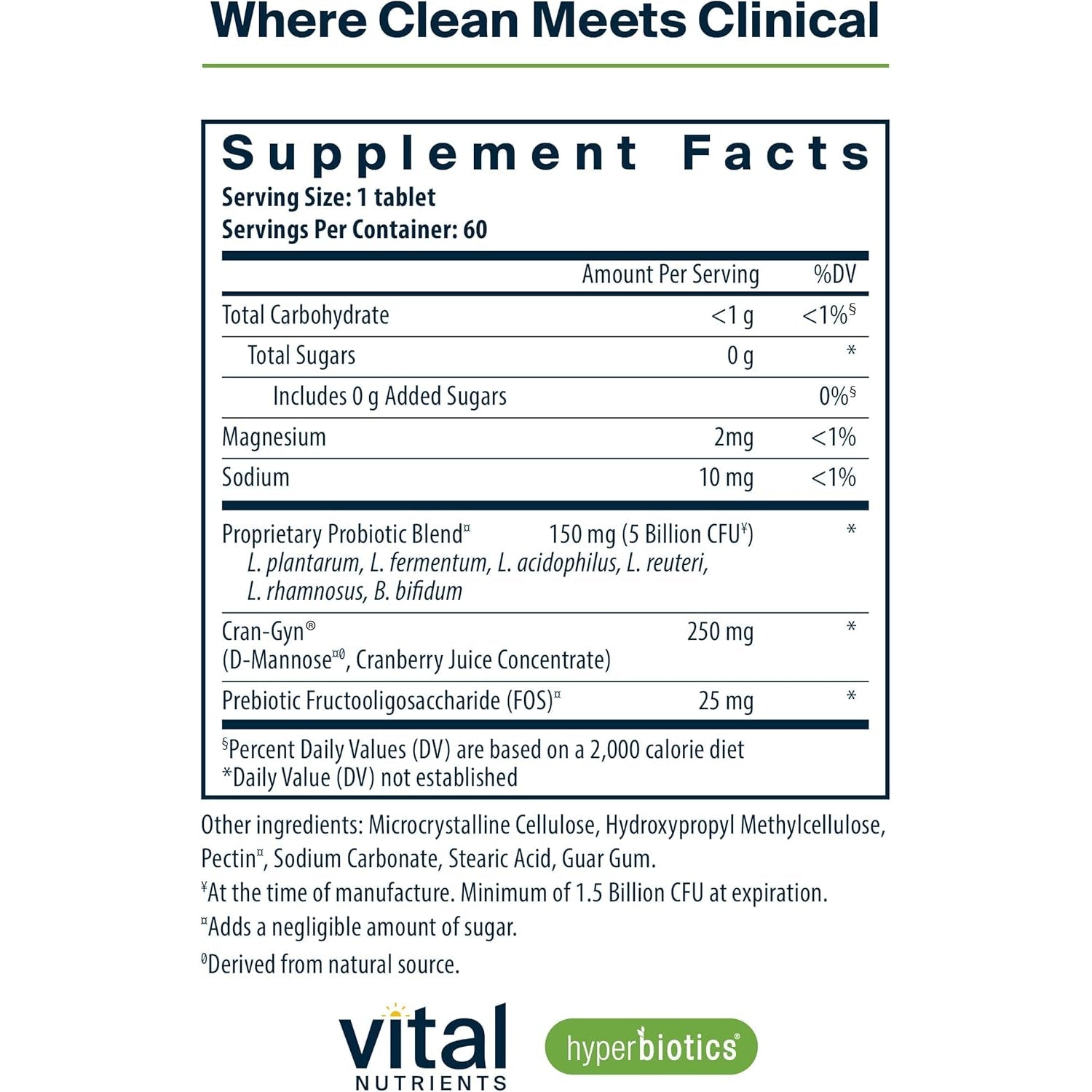 Hyperbiotics Vital Nutrients Pro Women Probiotics for Women | Vaginal Probiotics for PH Balance | Oral Probiotic for Vaginal Health and Urinary Tract Health | 6 Targeted Strains | 60 Vegan Tablets