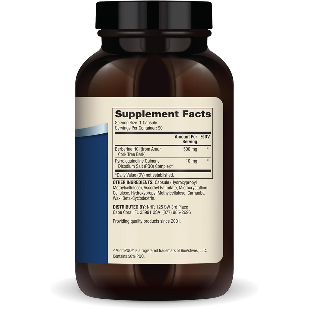 Dr. Mercola Berberine and Mircopqq Advanced - Offers Metabolic, Mitochondrial, Brain & Immune Support - Gmo-Free, Gluten-Free & Soy-Free - 90 Capsules (90 Servings)