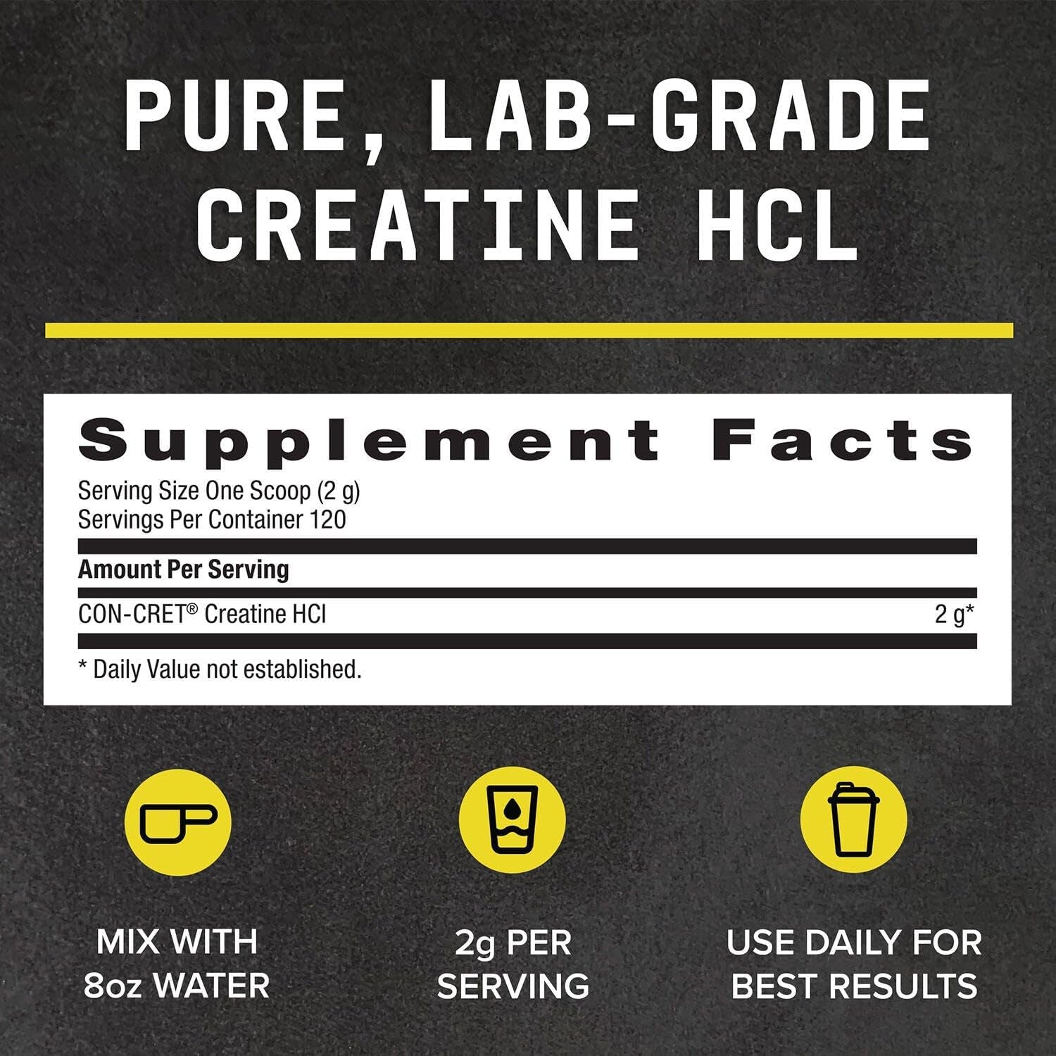 BEYOND RAW Science-Backed Creatine Hcl Powder, Lab Grade, for Muscle Strength and Growth, Energy Production, Athletic Performance, Cognitive Support, Cellular Hydration, 120 Servings