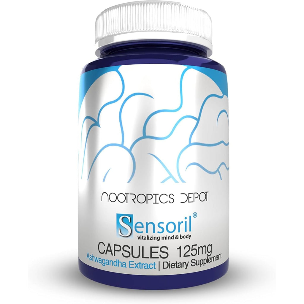 Nootropics Depot Sensoril Ashwagandha Capsules | 125Mg | 180 Ct. | Ayurveda Supplement | Standardized Withania Somnifera Extract | to Support Healthy Energy, Mental Cognition + Cardiovascular Health
