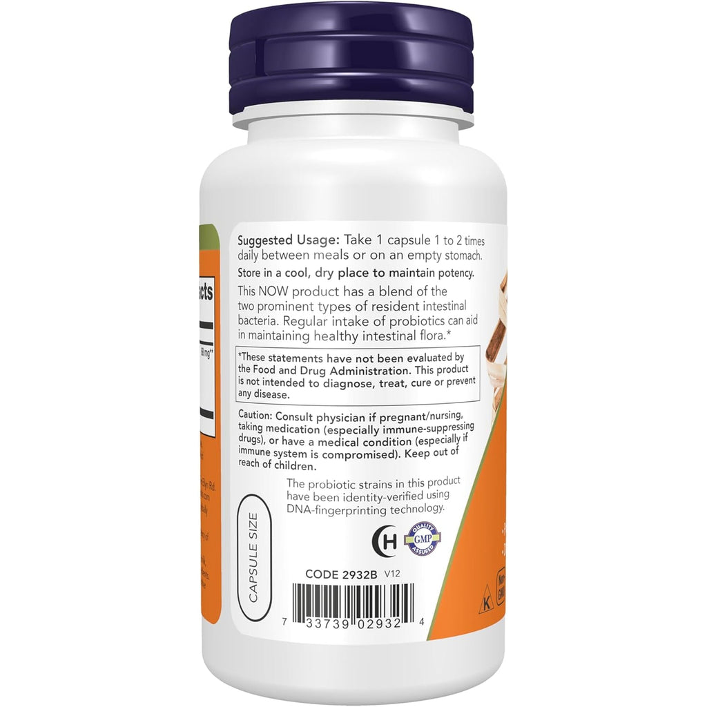 NOW Foods Supplements, 8 Billion Acidophilus & Bifidus, Dairy, Soy and Gluten Free, Strain Verified, 120 Veg Capsules
