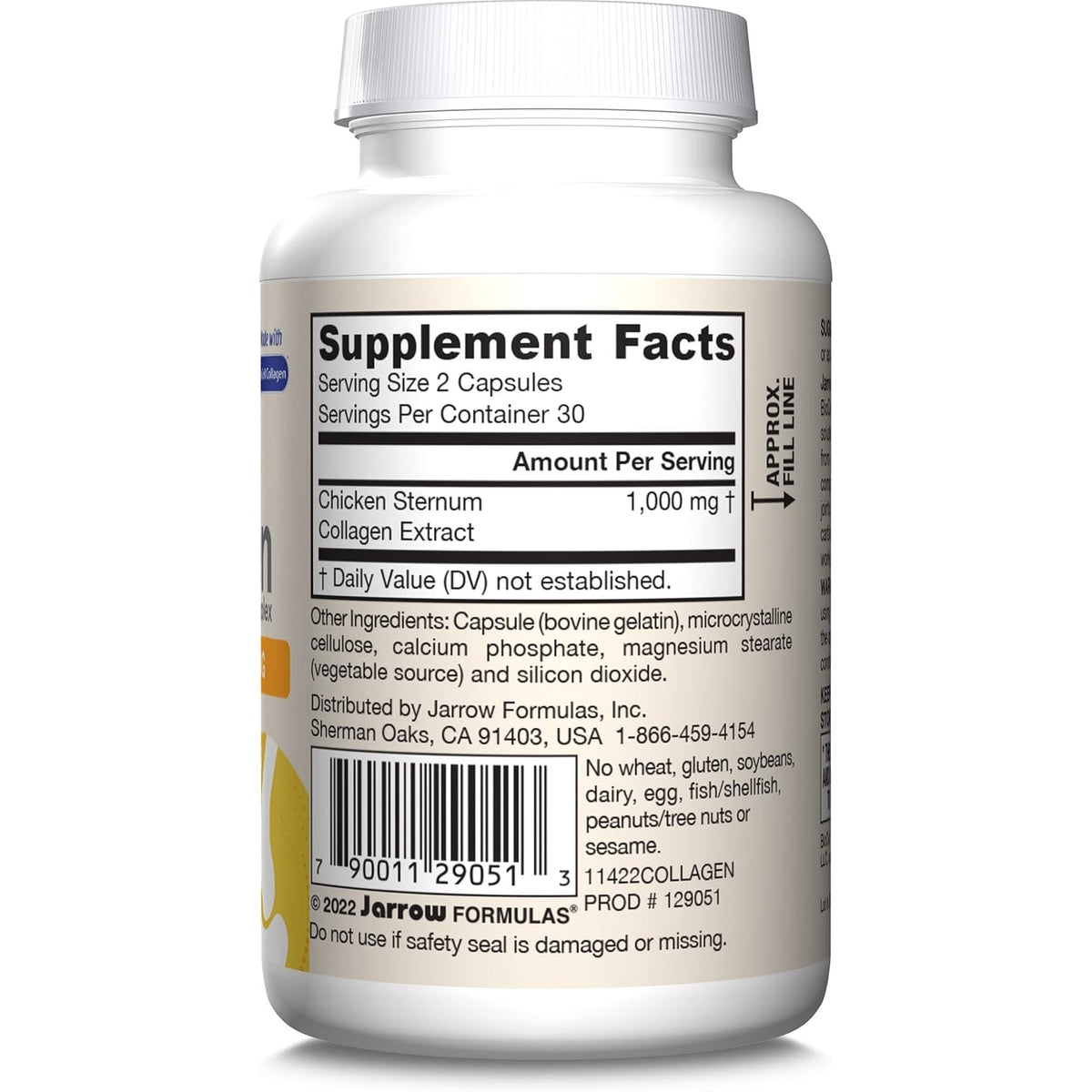 Jarrow Formulas® Type II Collagen Complex 1000 Mg Supplements, Supports Skin and Joint Health, 60 Capsules, 30 Day Supply