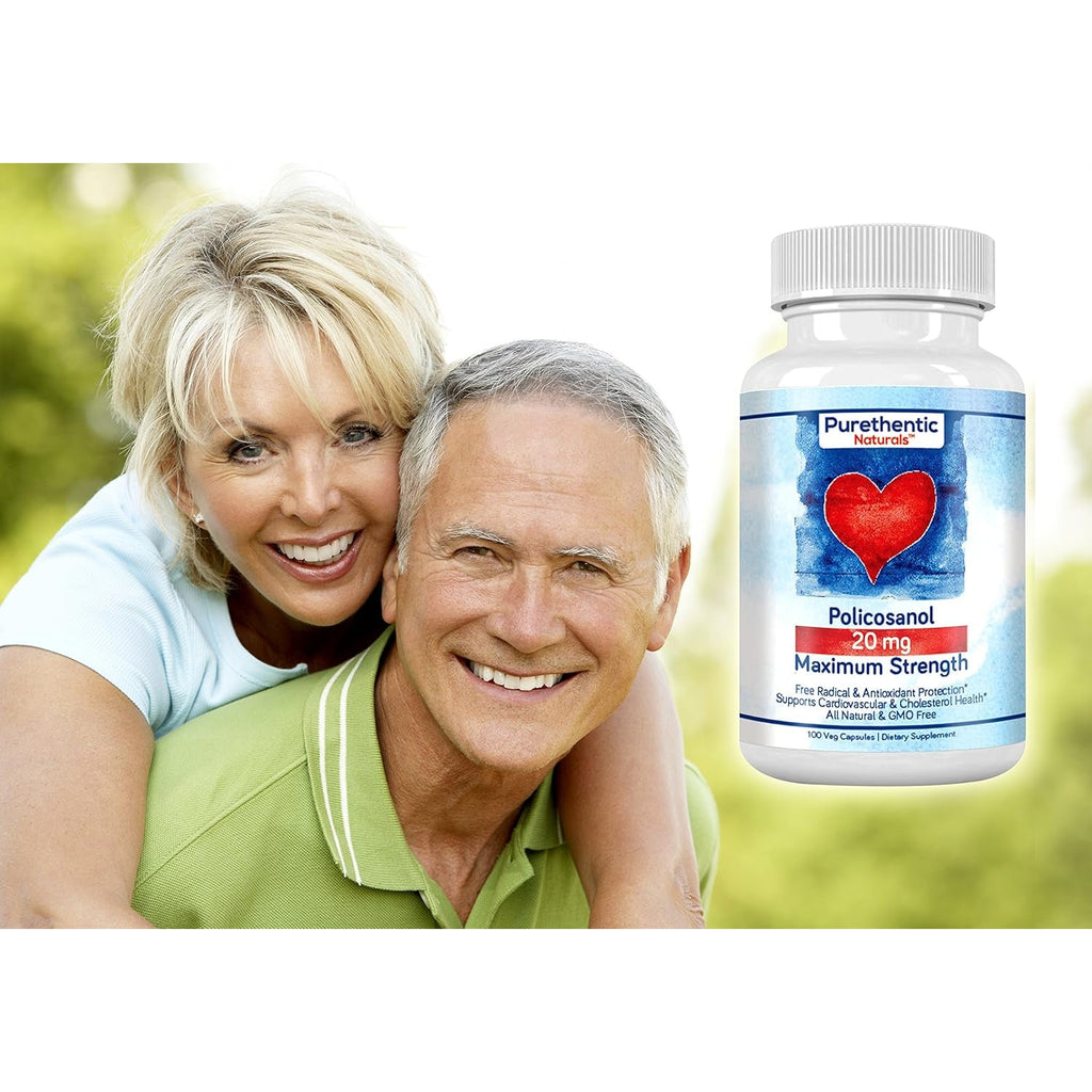 Policosanol 20Mg | Supports Cardiovascular & Cholesterol Health* | Free Radical & Antioxidant Protection* | from Pure Sugar Cane with No Unnecessary Fillers | 100 Veg Capsules