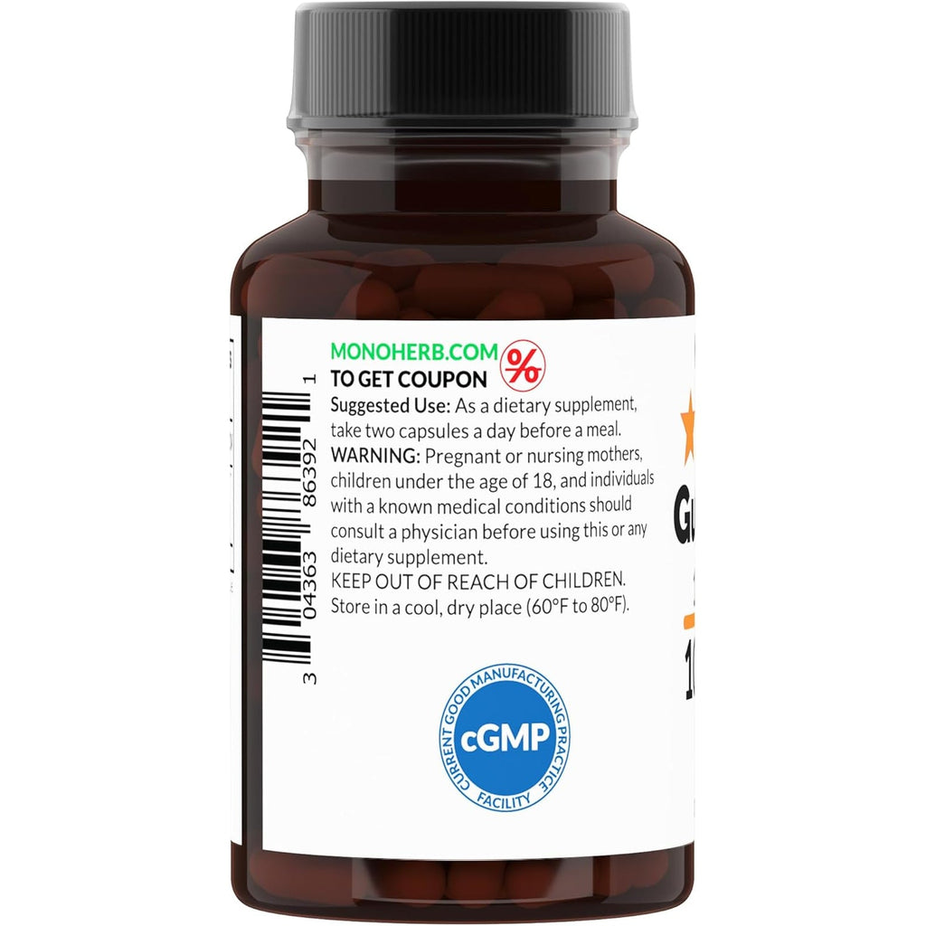 MONOHERB Guava Leaf 10:1 Extract 1000 Mg - 90 Capsules.
