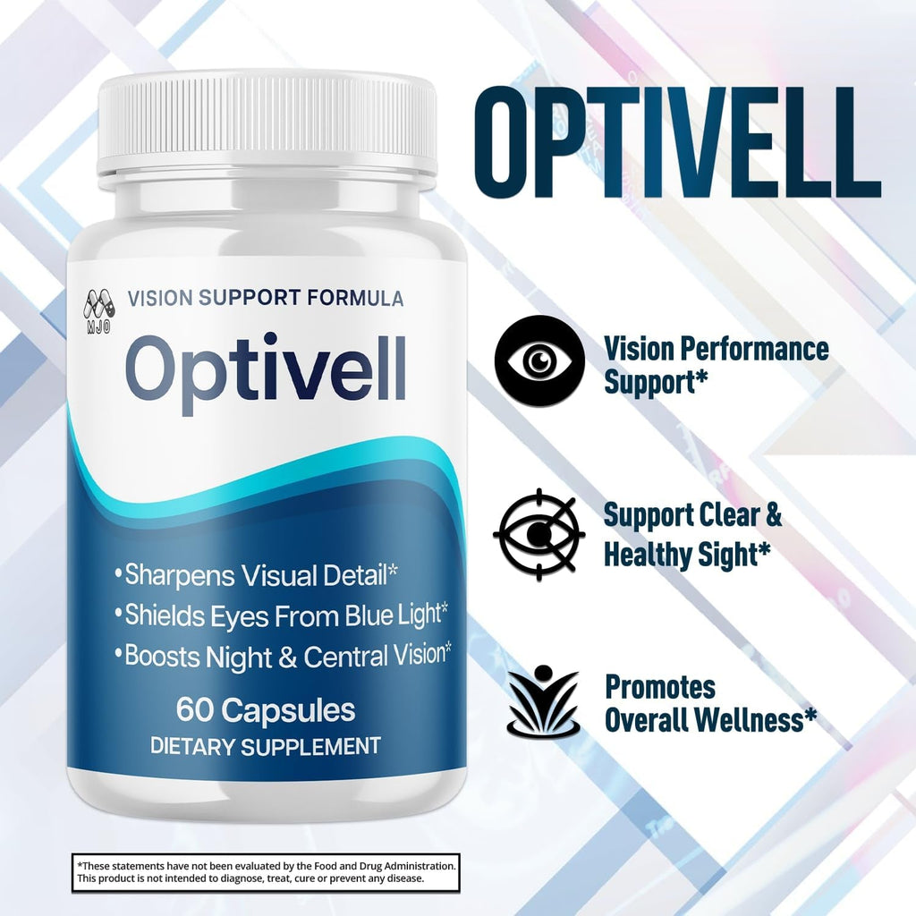 (2 Pack) Optivell Eye Capsules, Official Optivell Eye Vitamin Pills with All Natural Ingredients, Advanced Vision Formula Supplement Pills Supporting Ocular Health & Wellness Naturally (120 Capsules)