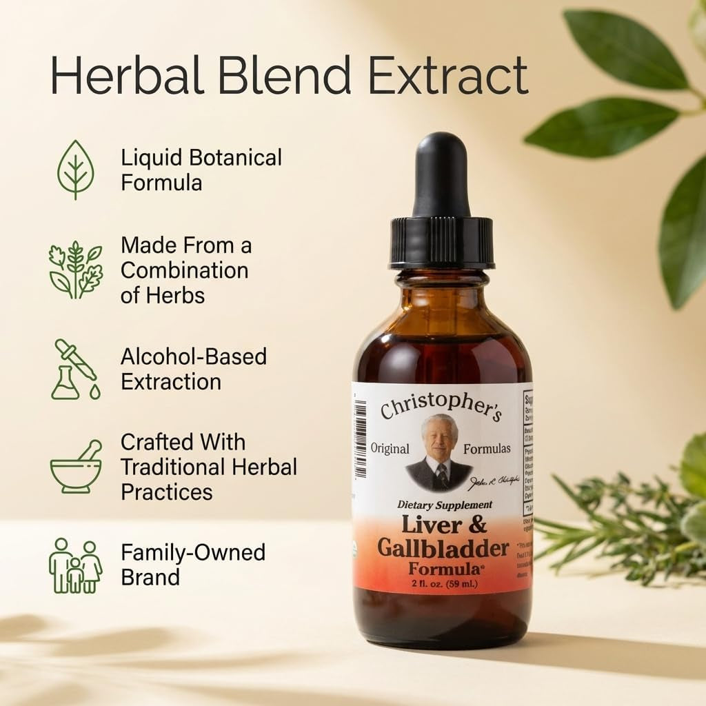 Christopher'S Original Formulas Liver & Gallbladder Formula, Herbal Supplement for Detox & Digestive Support, 2 Fl Oz