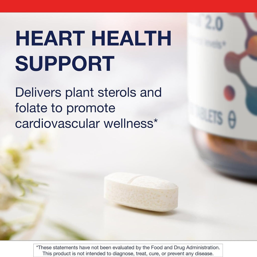 Metagenics Meta-Sitosterol 2.0 - Plant Sterol Complex with Beta-Sitosterol & Folate - Supports Healthy Cholesterol & Cardiovascular Health - Gluten-Free, Vegetarian - Cgmp Certified - 90 Tablets