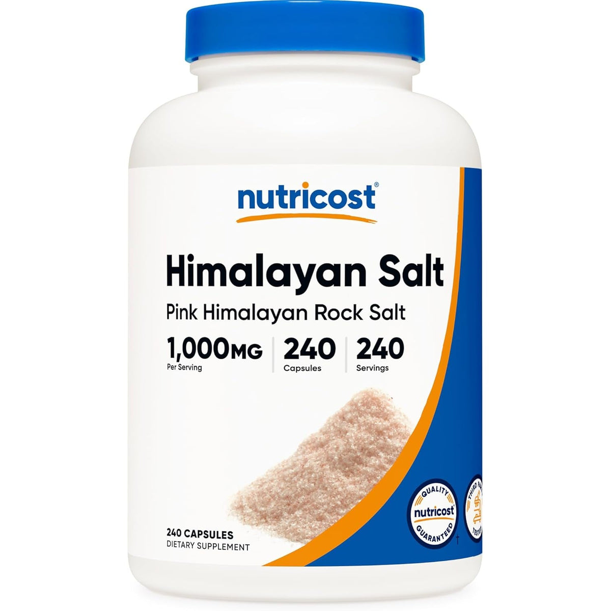 Nutricost Pink Himalayan Salt Capsules 1000Mg, 390Mg Sodium, 240 Capsules - Non-Gmo, Gluten Free