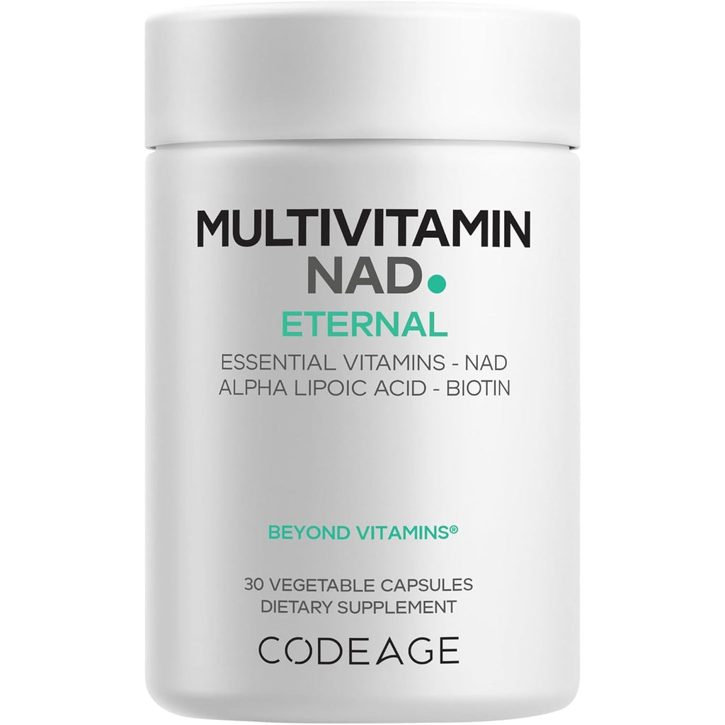 Codeage Multivitamin NAD Supplement - NAD+ Energy & Healthy Aging Support - Vitamin D3 K2, P5P, Methylated B12, Alpha Lipoic Acid, Folate, Riboflavin, Biotin, B Complex Pills - Non-Gmo - 30 Capsules