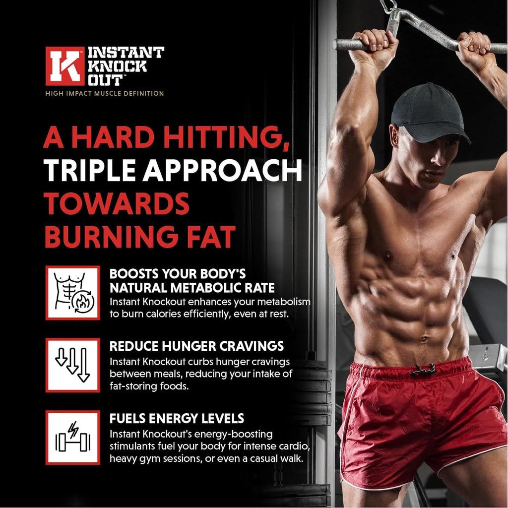 Instant Knockout - Fat Burner Weight Loss Shredding Formula - All Natural Ingredients