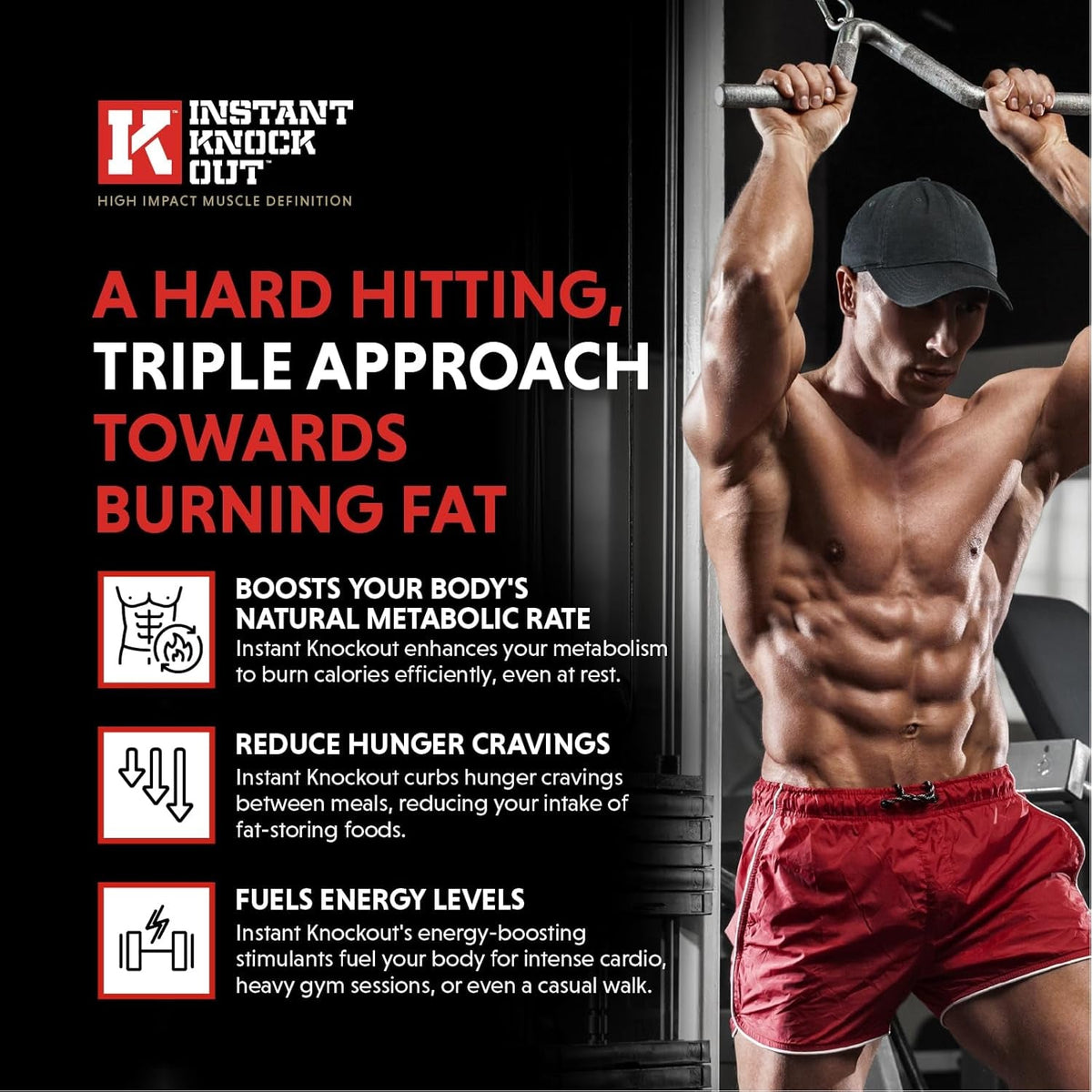 Instant Knockout - Fat Burner Weight Loss Shredding Formula - All Natural Ingredients