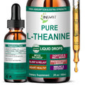 L Theanine Liquid Drops, Pure L-Theanine 400Mg for Adults and Kids, Organic High Absorption L Theanine Supplement, Natural Focus Supplement, Non-Gmo | Gluten Free | 30 Servings