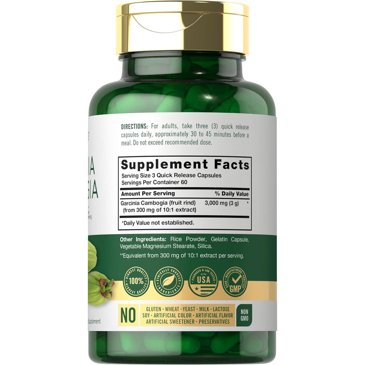 Carlyle Garcinia Cambogia Extract | 180 Capsules | Non-Gmo, Gluten Free Supplement