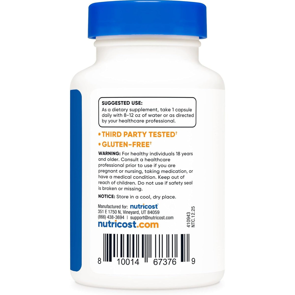 Nutricost Benfotiamine 300Mg, 90 Capsules - Gluten Free, Non-Gmo, and Vegetarian Friendly Fat Soluble Vitamin B1
