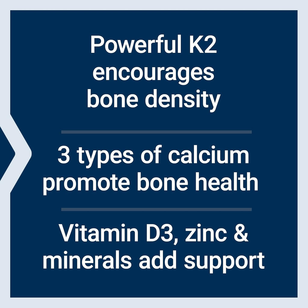 Life Extension Bone Restore Elite Calcium Supplement with Super Potent K2, Calcium, Vitamin D3, Magnesium, Boron, Zinc, Vitamin K2, for Bone Health, Gluten-Free, Non-Gmo, 120 Capsules