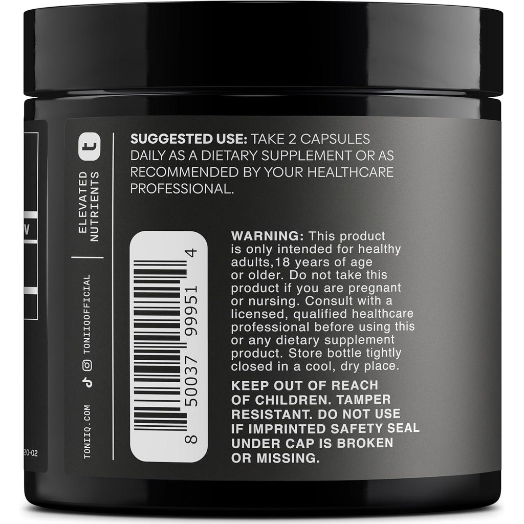 Toniiq Fadogia Agrestis - Ultra High Potency 30:1 Extract - 1200Mg per Serving - Highly Concentrated - Third-Party Lab Tested - 120 Capsules