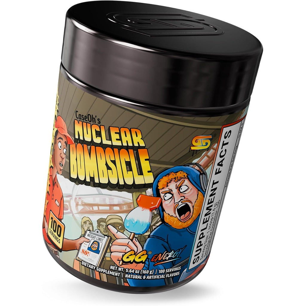 Gamer Supps GG Energy - Caseoh'S Nuclear Bombsicle by Caseoh (100 Servings) - Keto Friendly Gaming Energy and Nootropic Blend, Sugar Free + Caffeine + Vitamins + Immune Support, Powder Drink