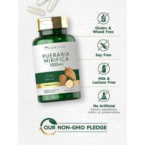Carlyle Pueraria Mirifica Capsules | 120 Count | Root Extract | Non-Gmo & Gluten Free Supplement
