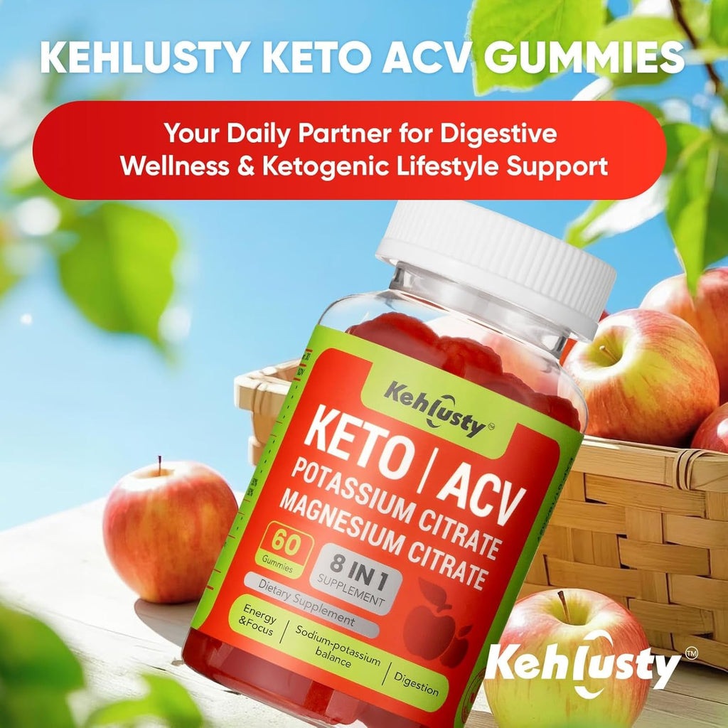 Keto ACV Gummies Advanced for Weight Loss Support, 8-In-1 Keto Apple Cider Vinegar Gummies with B12, Electrolytes, Beet Root & Pomegranate | Supports Digestion, Metabolism & Weight Management