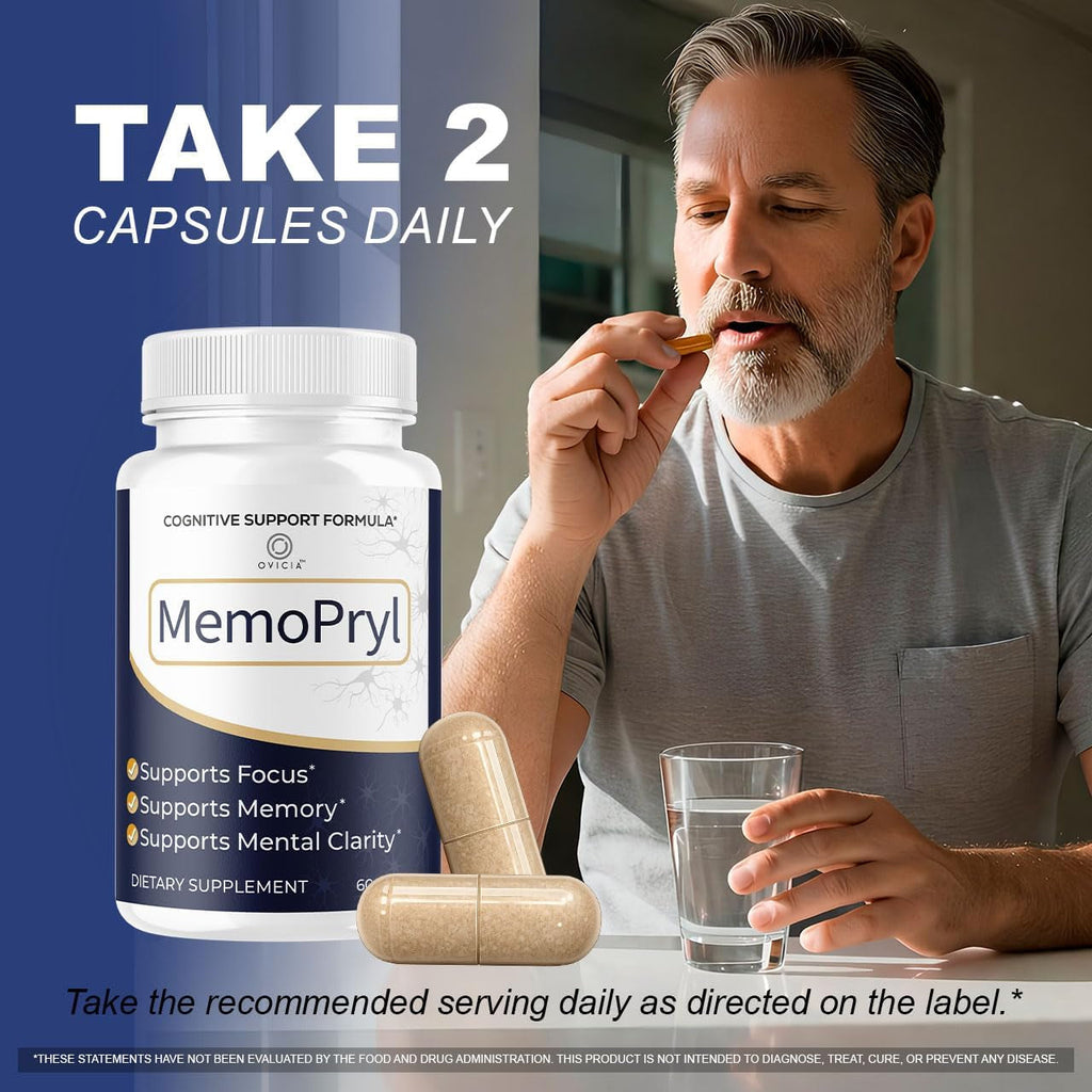 Memopryl Capsules - Memopryl Support Advanced Formula, Daily Memo Pryl Pills All Natural Ingredients Premium Formula Vitamins for Overall Health & Wellness Reviews, 60 Capsules for 1 Month