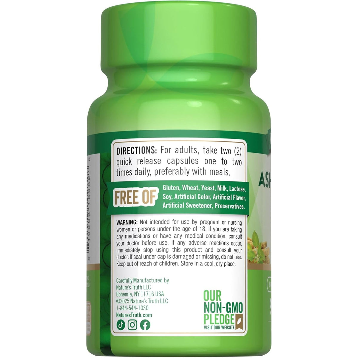 Nature'S Truth Ashwagandha Capsules | Herbal Supplement | 90 Count | Non-Gmo & Gluten Free