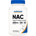 Nutricost N-Acetyl L-Cysteine (NAC) 600Mg, 120 Vegetarian Capsules - Non-Gmo, Gluten Free, Vegetarian Caps