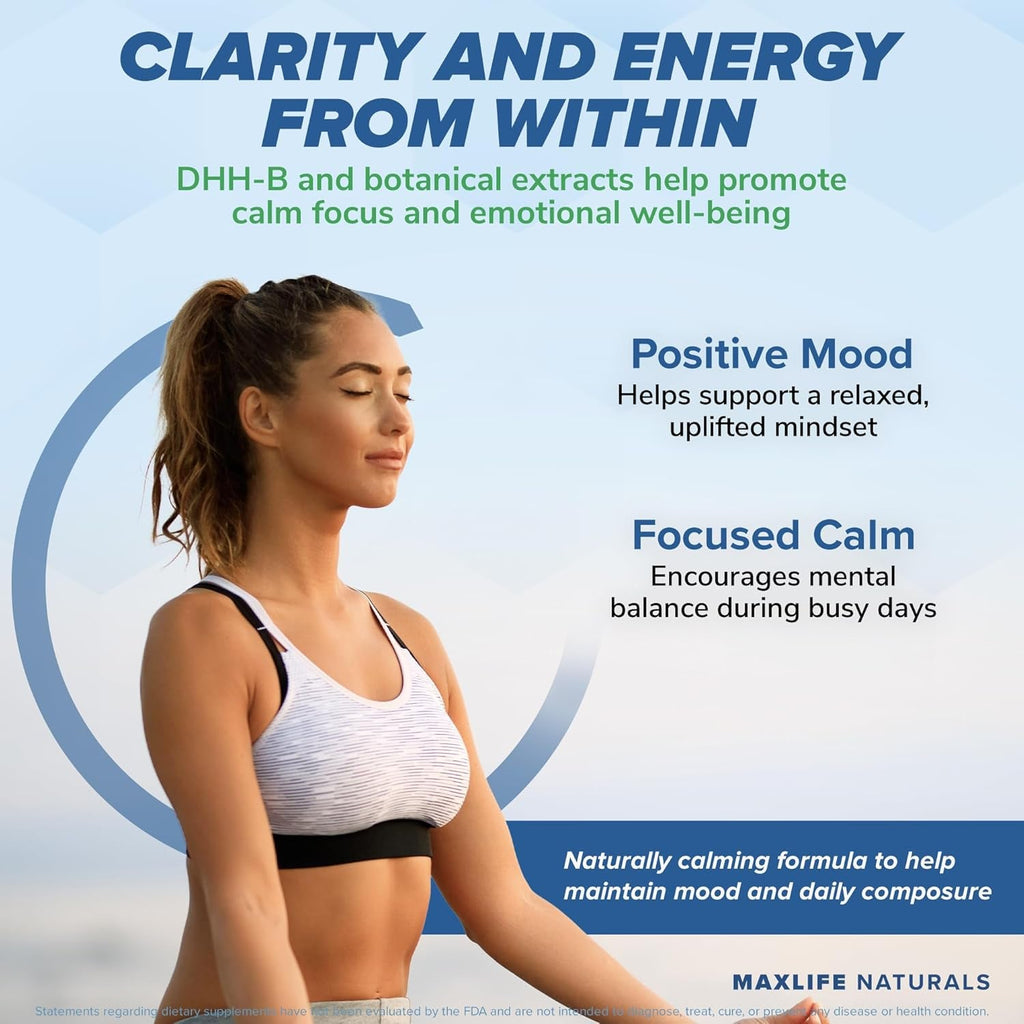 Chill Pill Happy Pills Mood Support Supplement for Women & Men with Magnolia Bark 60 Capsules, DHH-B Dihydrohonokiol-B Calm Pills, Minerals and Chill Formula for Relaxation & Balance, Made in USA