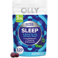 OLLY Extra Strength Sleep Gummy, Occasional Sleep Support Supplement*, 5 Mg Melatonin, L-Theanine, Blackberry Zen Flavor, 60 Day Supply - 120 Count (Packaging May Vary)