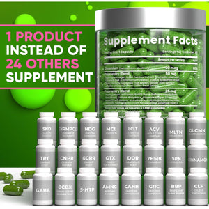 BIOTEQUELAB Weight Loss Diet Capsules, Natural Appetite Suppressant, Day & Night Fat Burner for Women & Men with Apple Cider, Green Coffee Bean Extract, Metabolism Booster Supplement - 60 Pills